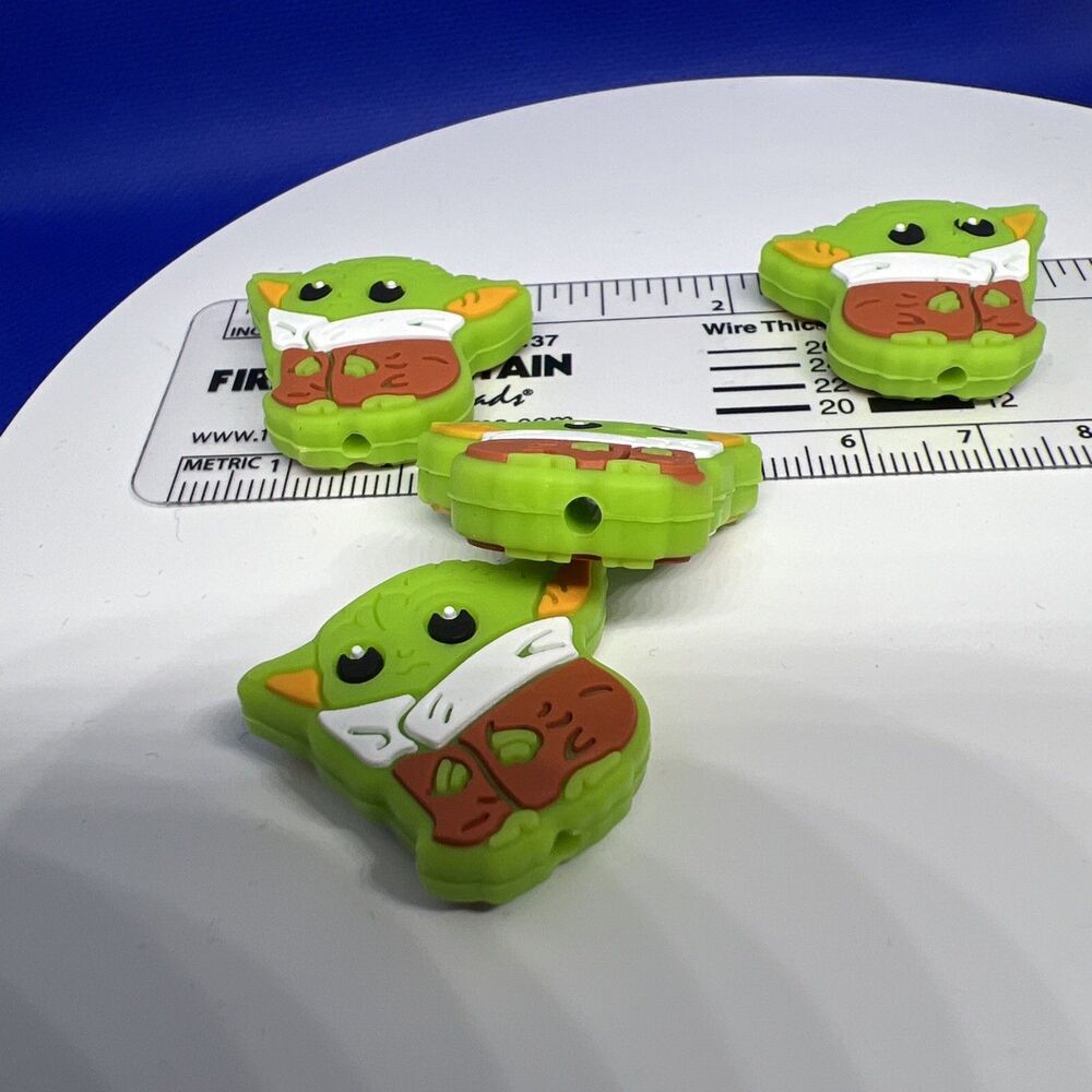 Grogu Baby Yoda Silicone Focal Beads DIY Crafts Beadable Pens Pcs 4 - Picture 2 of 3